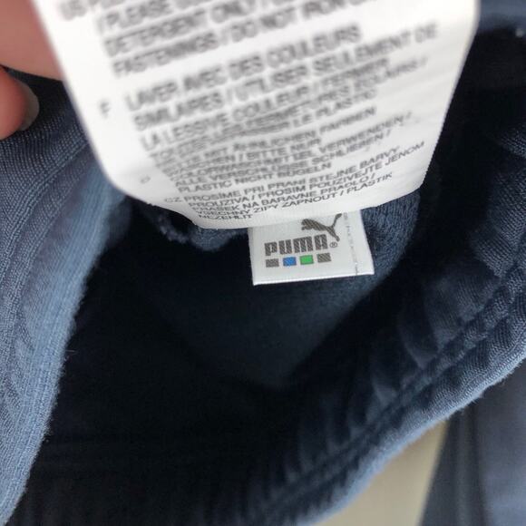 Puma Blue Yellow White Strip Full Zip Pocket Lightweight Athletic Track Jacket - Picture 9 of 11